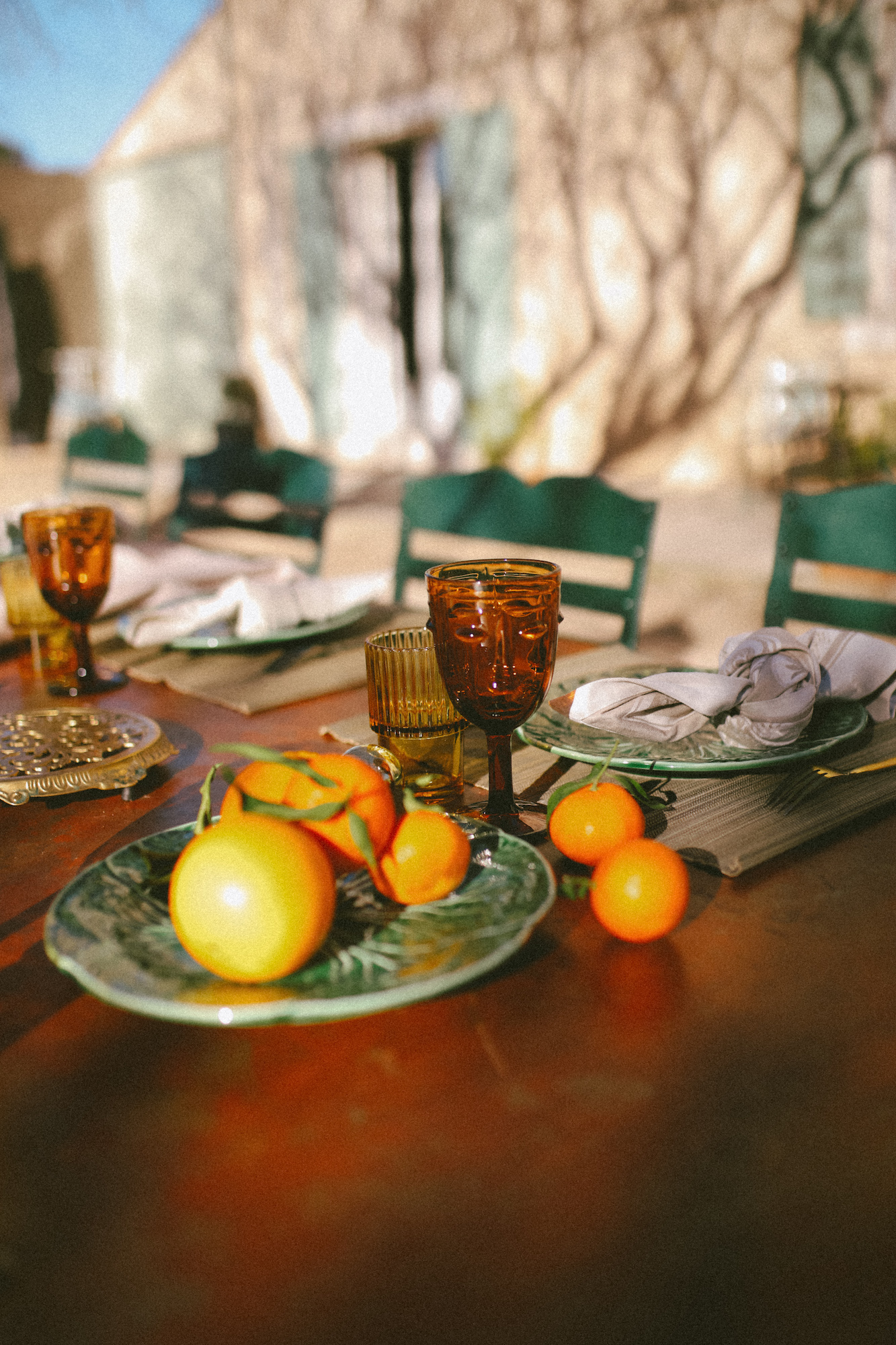 Clementine on the party table