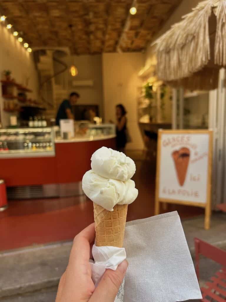 La glace à la fleur d'oranger chez Mab Houle Marseille